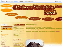 Tablet Screenshot of madarasvendeghaz.hu